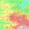 Mapa topográfico Aguacaliente, altitud, relieve