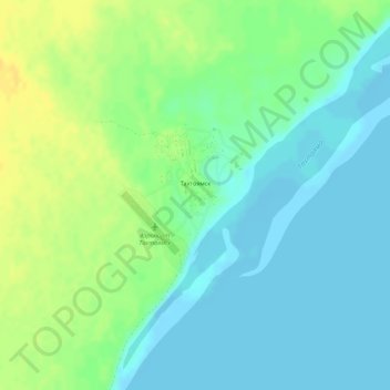 Mapa topográfico Тахтоямск, altitud, relieve