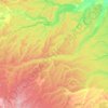 Mapa topográfico Rio Juruá, altitud, relieve
