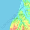 Mapa topográfico Arcila, altitud, relieve