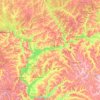 Mapa topográfico Tartaristán, altitud, relieve