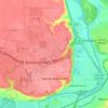 Mapa topográfico North Mankato, altitud, relieve