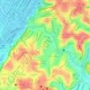 Mapa topográfico Curuzu, altitud, relieve