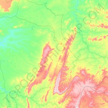 Mapa topográfico Lagoa do Barro do Piauí, altitud, relieve