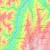 Mapa topográfico Sabanalarga, altitud, relieve