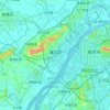 Mapa topográfico 浦口区, altitud, relieve