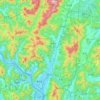 Mapa topográfico Yangsan-si, altitud, relieve