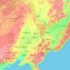 Mapa topográfico 东北, altitud, relieve
