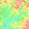 Mapa topográfico Caldazinha, altitud, relieve
