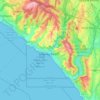 Mapa topográfico Laguna Beach, altitud, relieve