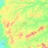 Mapa topográfico Itapuranga, altitud, relieve