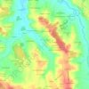 Mapa topográfico Sousmoulins, altitud, relieve
