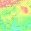 Mapa topográfico Şanlıurfa, altitud, relieve