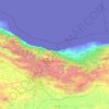 Mapa topográfico Mazandaran Province, altitud, relieve