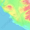 Mapa topográfico Marcona, altitud, relieve