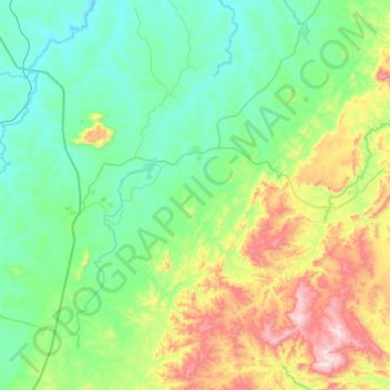 Mapa topográfico Formoso, altitud, relieve