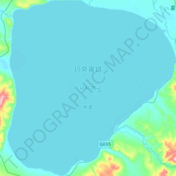 Mapa topográfico Lake Manasarovar, altitud, relieve