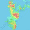Mapa topográfico Bucas Grande, altitud, relieve