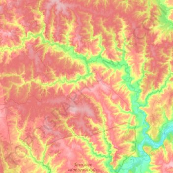 Mapa topográfico Нердва, altitud, relieve