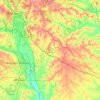Mapa topográfico Twiggs County, altitud, relieve