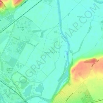 Mapa topográfico Stoke Bardolph, altitud, relieve