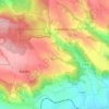 Mapa topográfico Záhuby, altitud, relieve