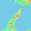 Mapa topográfico Awaji, altitud, relieve