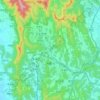 Mapa topográfico Gyeryong-si, altitud, relieve