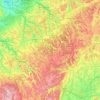 Mapa topográfico Plateau van Langres, altitud, relieve