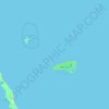 Mapa topográfico Rum Cay, altitud, relieve