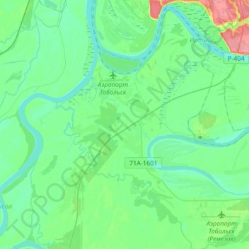 Mapa topográfico Ворогушинское сельское поселение, altitud, relieve