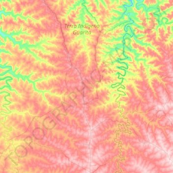 Mapa topográfico Redentora, altitud, relieve