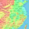 Mapa topográfico 长江, altitud, relieve