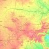 Mapa topográfico Kurnool, altitud, relieve