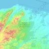 Mapa topográfico Reserva de la Biosfera de Río Plátano, altitud, relieve