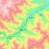 Mapa topográfico 杂谷脑镇, altitud, relieve