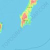 Mapa topográfico 南種子町, altitud, relieve