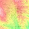 Mapa topográfico Wichita, altitud, relieve