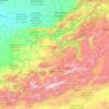 Mapa topográfico Provincia de Azilal, altitud, relieve