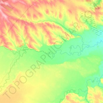 Mapa topográfico Владимирское сельское поселение, altitud, relieve