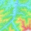 Mapa topográfico Licq-Athérey, altitud, relieve