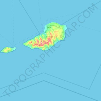 Mapa topográfico Sabu Raijua, altitud, relieve