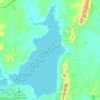 Mapa topográfico Laguna del Sauce, altitud, relieve