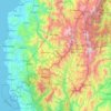 Mapa topográfico Benguet, altitud, relieve