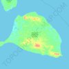 Mapa topográfico Bolshoy Lyakhovsky Island, altitud, relieve
