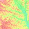 Mapa topográfico Wilkinson County, altitud, relieve