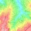 Mapa topográfico Jardim Bom Clima, altitud, relieve