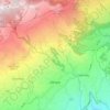 Mapa topográfico Pacayas, altitud, relieve