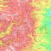 Mapa topográfico 耶路撒冷, altitud, relieve