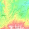 Mapa topográfico Uinta County, altitud, relieve